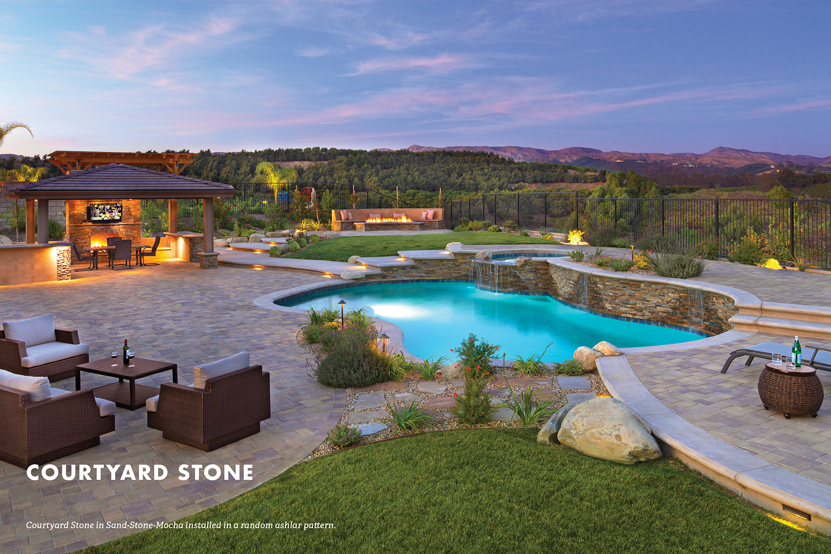 Courtyard paver stone