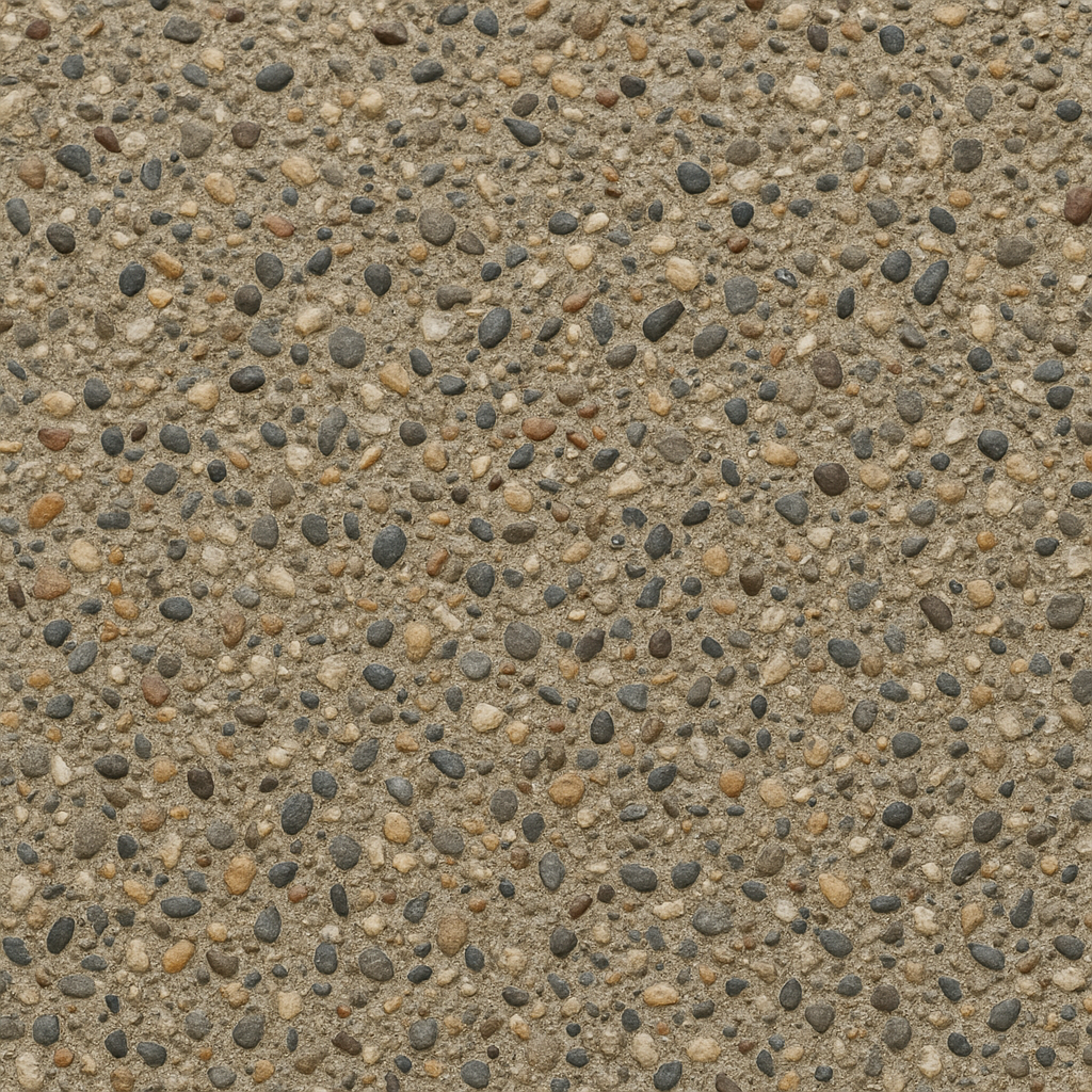 Exposed aggregate concrete