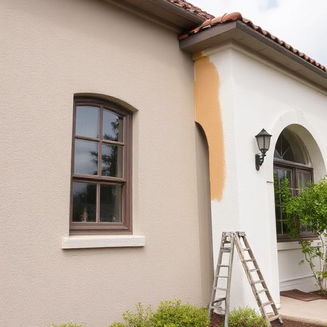 Exterior home painting with crisp edges and luxury finish