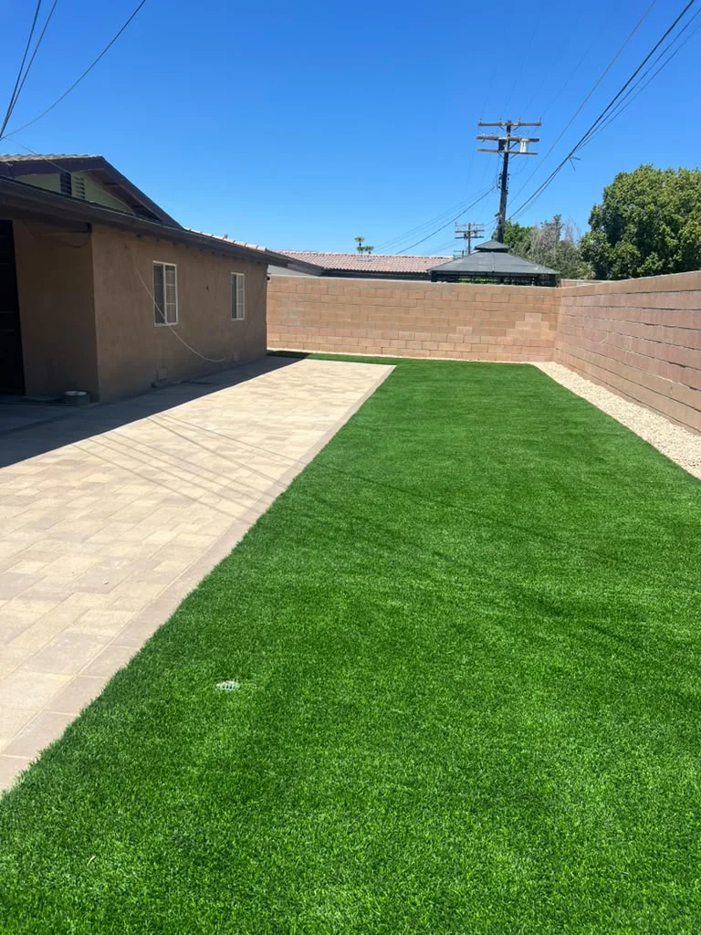 New pavers and artificial turf in Indio backyard — photo 4