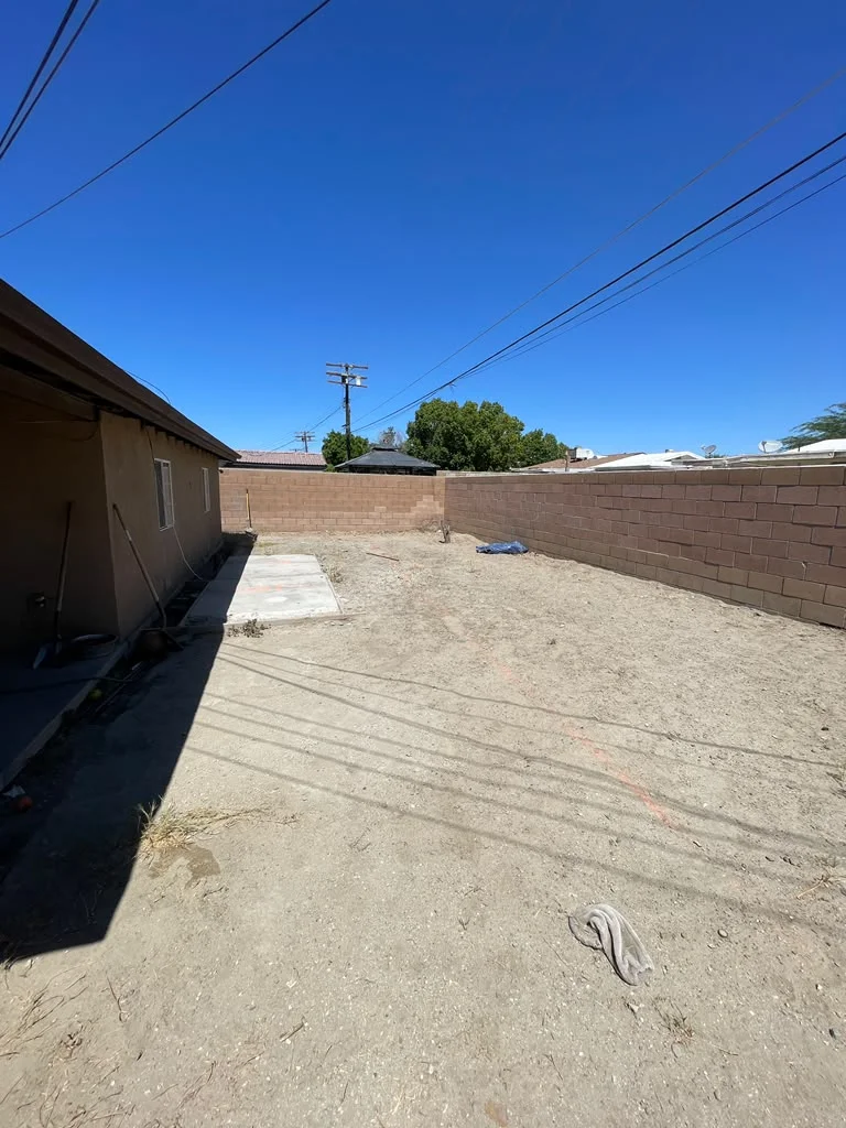 Outdoor area before landscaping work in Indio — photo 2