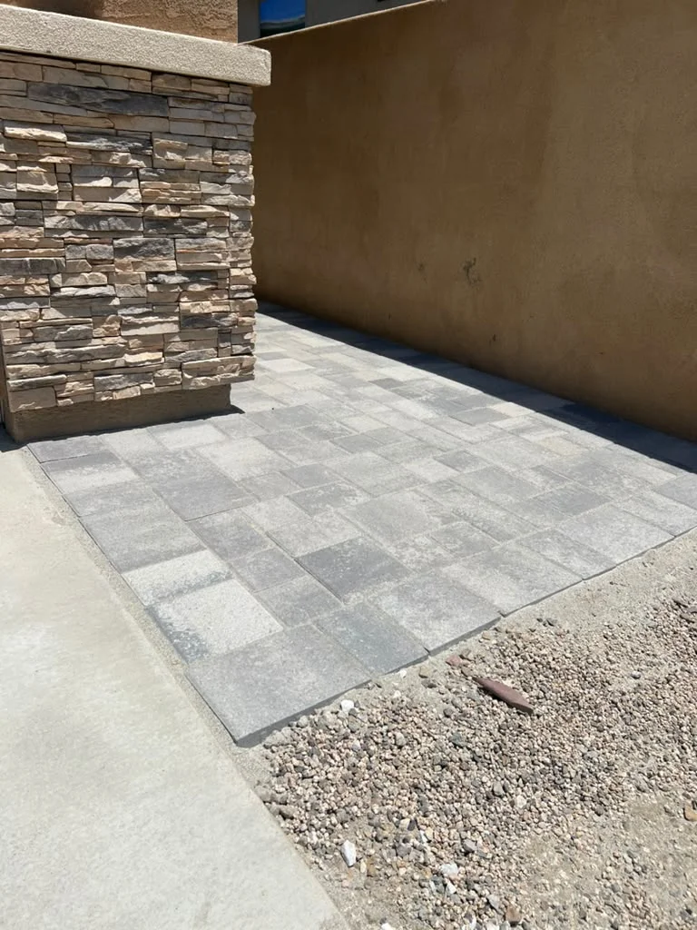 Finished paver, stepping stone, and gravel project in Indio — photo 2
