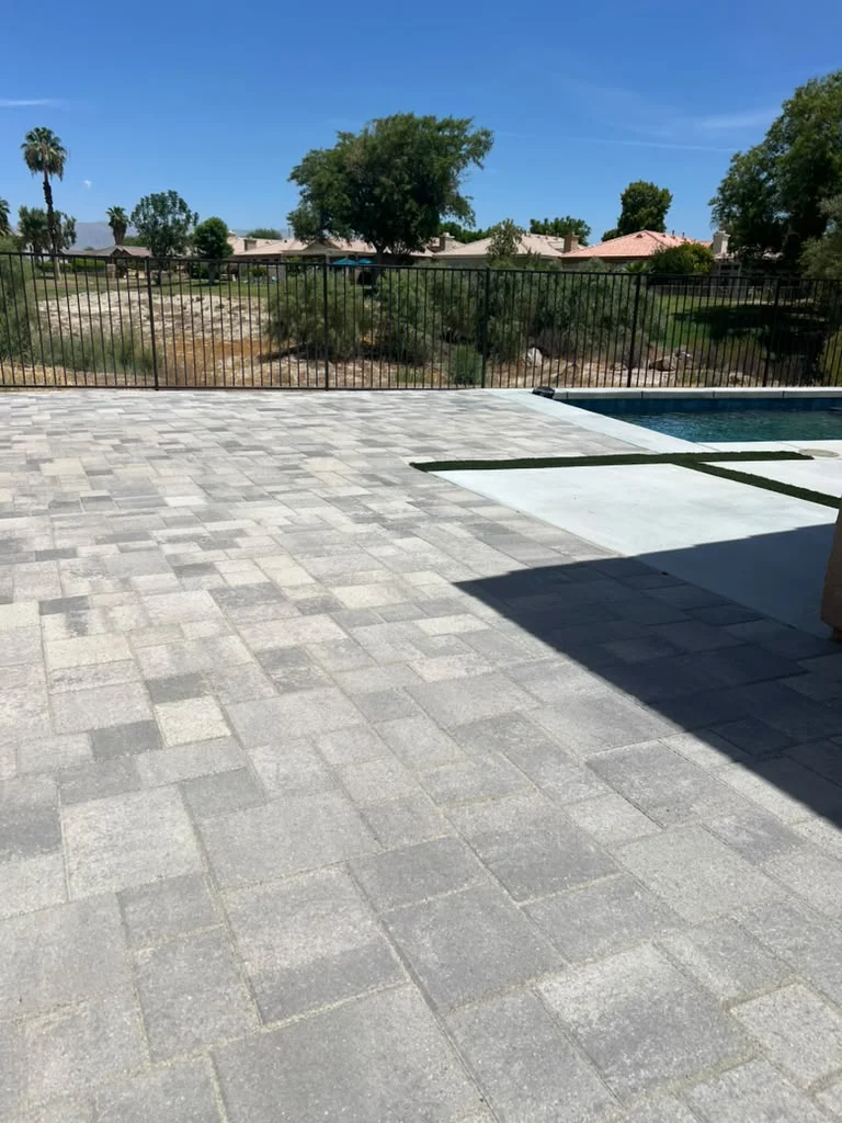 Finished outdoor transformation with pavers and gravel — photo 5