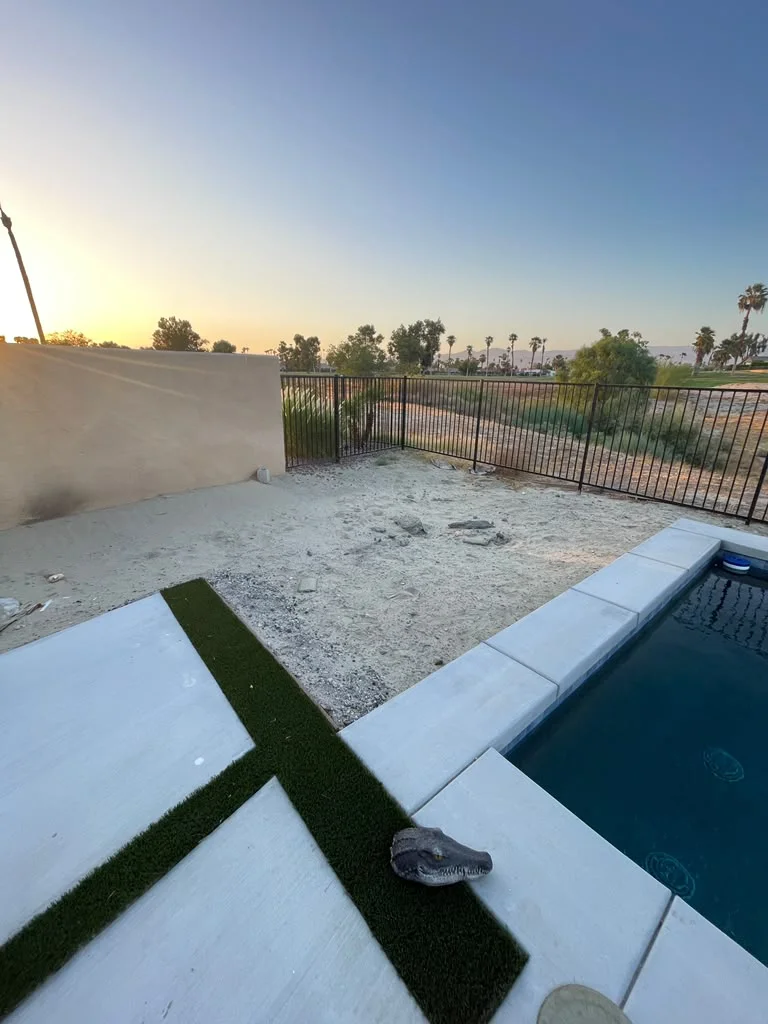 Outdoor space before paver installation in Indio, CA — photo 1