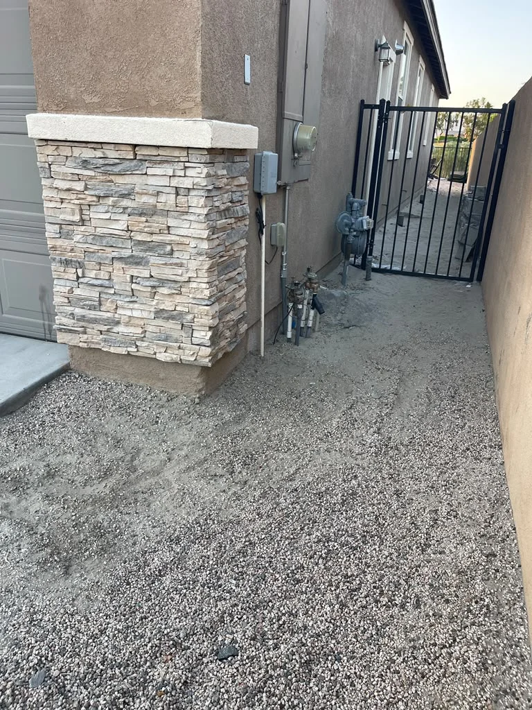 Outdoor area before paver and gravel installation — photo 5