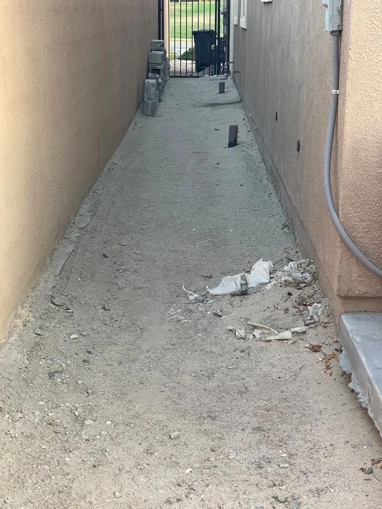 Outdoor space prior to hardscape improvements — photo 6