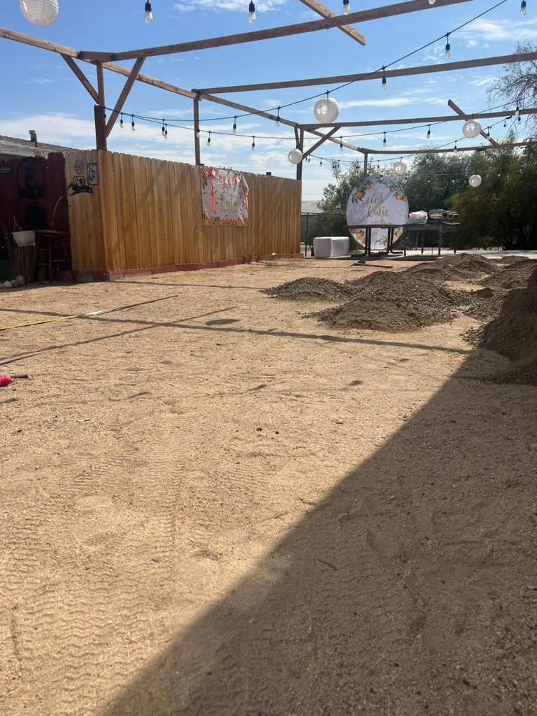 Outdoor space prior to turf installation — photo 5