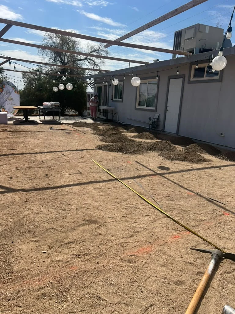 Area before artificial grass installation — photo 7